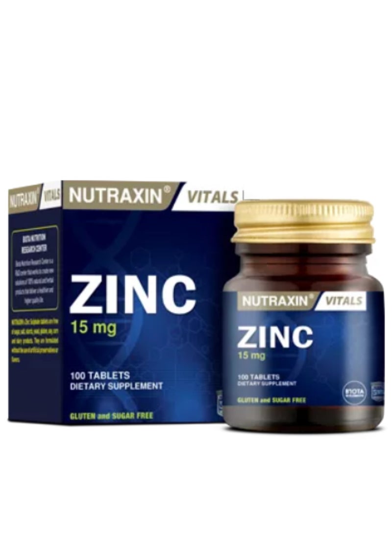 NUTRAXIN NUTRAXIN VITALS ZINC 15MG 100 TABS