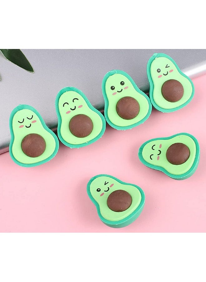 Adam Victor Adam Victor Creative Avocado Eraser- 3 Pencil Erasers- Lovely 3D Detachable Avocados Eraser, Party Decorations& Favors  - Image 5