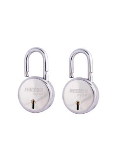 Jainson Jainson Locks INOX Stainless Steel Padlocks Pack of 2 65mm Double Locking Hardened Shackle 8 Levers Includes 3 Keys per Lock for Ultimate Security and Durability  - Image 1