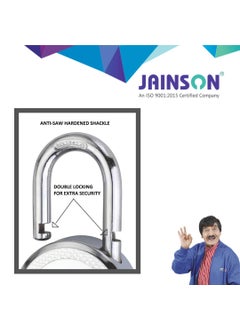 Jainson Jainson Locks INOX Stainless Steel Padlocks Pack of 2 65mm Double Locking Hardened Shackle 8 Levers Includes 3 Keys per Lock for Ultimate Security and Durability  - Image 3