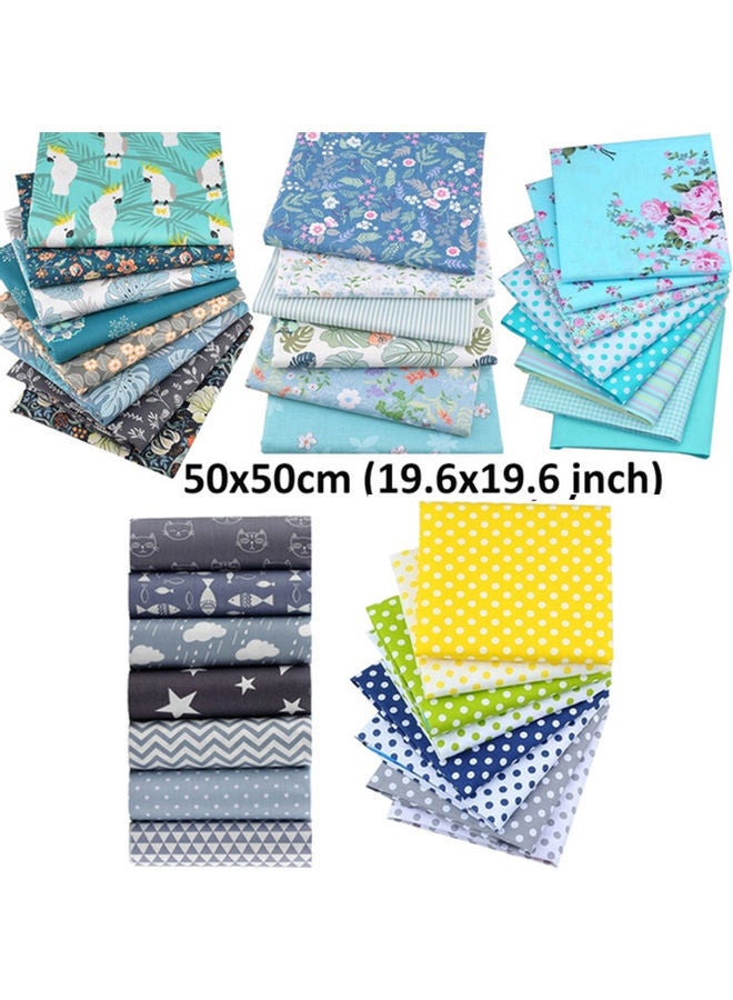 Y&D Patchwork Cotton Cloth Knitting Material Multicolour 50 x 2cm - Image 3