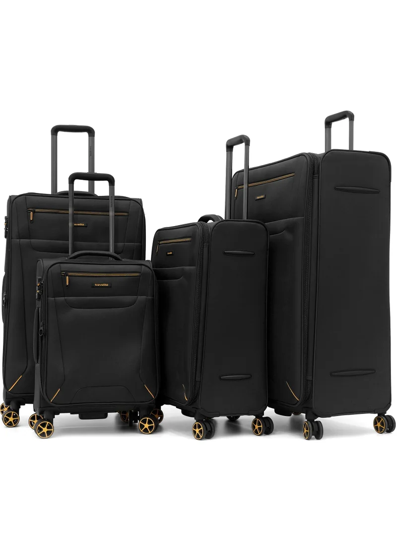ترافلايت travelite softside luggage trolley bag 4 pcs set,black
