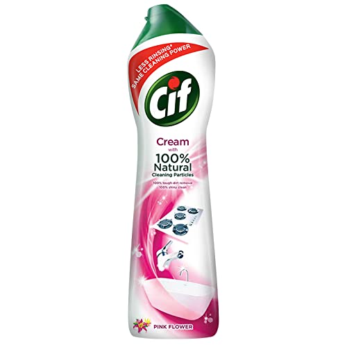 Cif Multi Purpose Cream Surface Cleaner - 500ml Bottle (Pink Flower) - Image 5