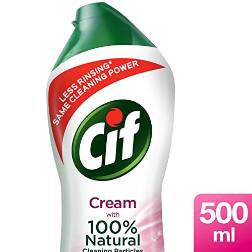 Cif Multi Purpose Cream Surface Cleaner - 500ml Bottle (Pink Flower) - Image 3