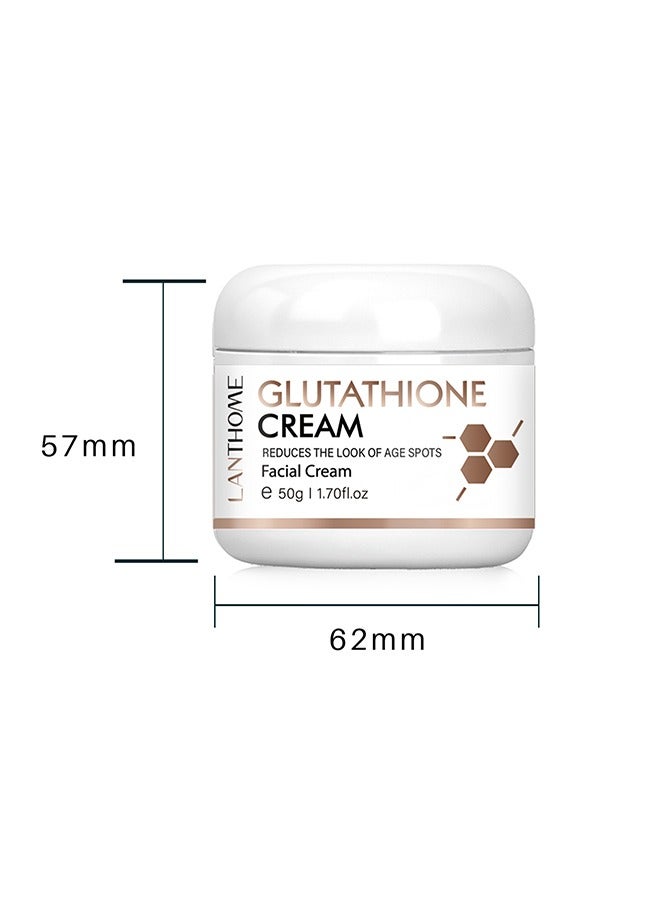 Lanthome Glutathione White Cream, Kojic Acid Brighting Dark Spots Acne Scars Intensively Hydrating Soothing Cream 50g | Best Price Bahrain