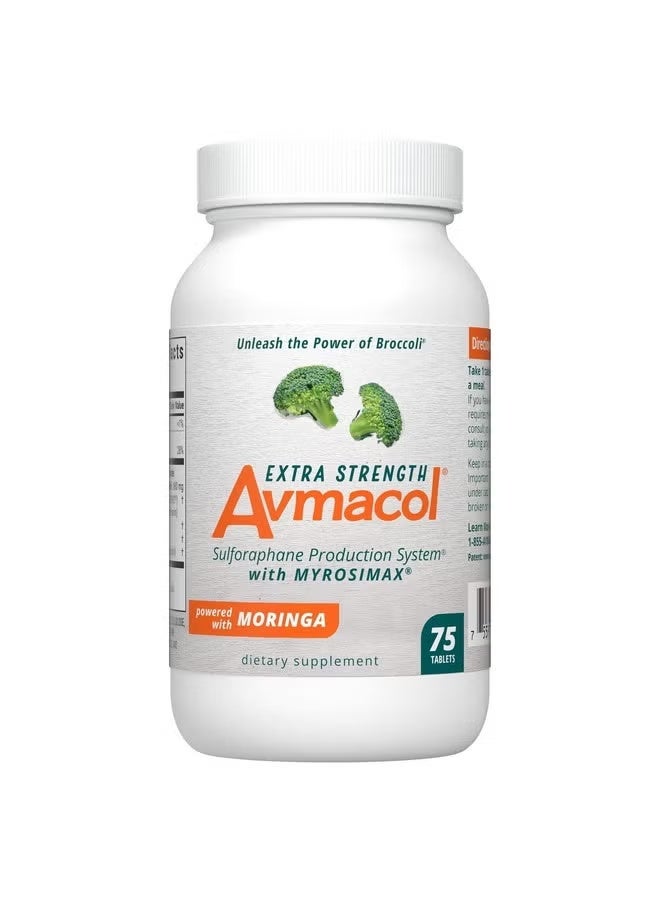 Nutramax Laboratories Avmacol Extra Strength #1 Researched Sulforaphane-Producing Brand for Detoxification, Antioxidant Support, Immune Health, Adults & Children, Moringa, 75 Tablets - Image 2