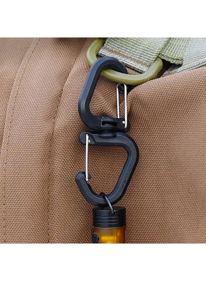 3 Small 360 Degree Rotating Hooks Portable S Hooks Multifunctional Camping Backpack Buckles Outdoor Gear - Image 3
