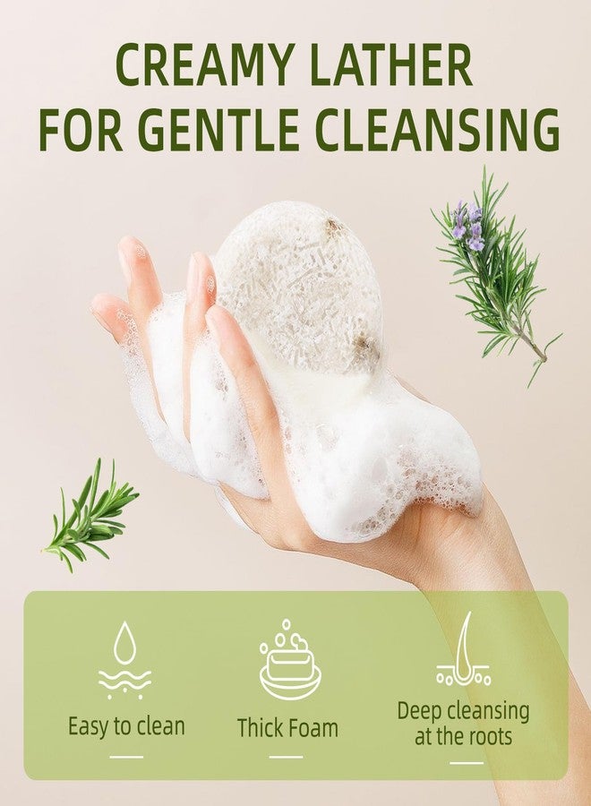 YILEST Rosemary Shampoo Bar with Rice Bran Oil, Natural Hair Care, Deep Cleansing Scalp Solid shampoo, Anti-Hair Loss Shampoo Soap Promotes Hair Growth, Suitable for Travel and Daily Use (2 Pieces) - Image 3