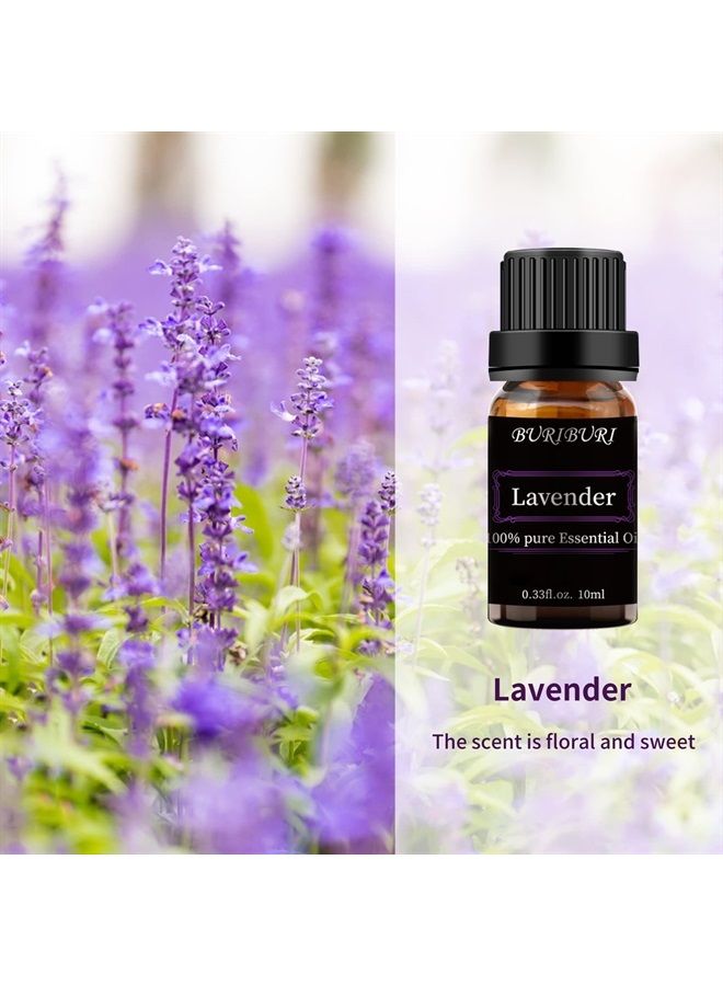 BURIBURI Lavender and Peppermint Essential Oil, 100% Pure, Undiluted, Natural, Organic Aromatherapy Essential Oils Gift Set, 10MLx2 - Image 3