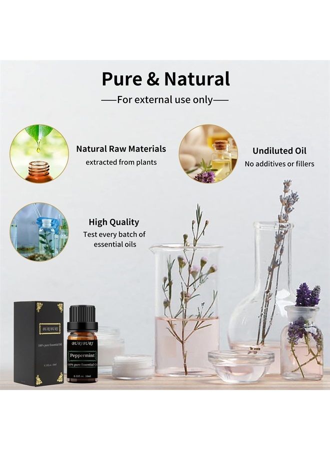BURIBURI Lavender and Peppermint Essential Oil, 100% Pure, Undiluted, Natural, Organic Aromatherapy Essential Oils Gift Set, 10MLx2 - Image 4