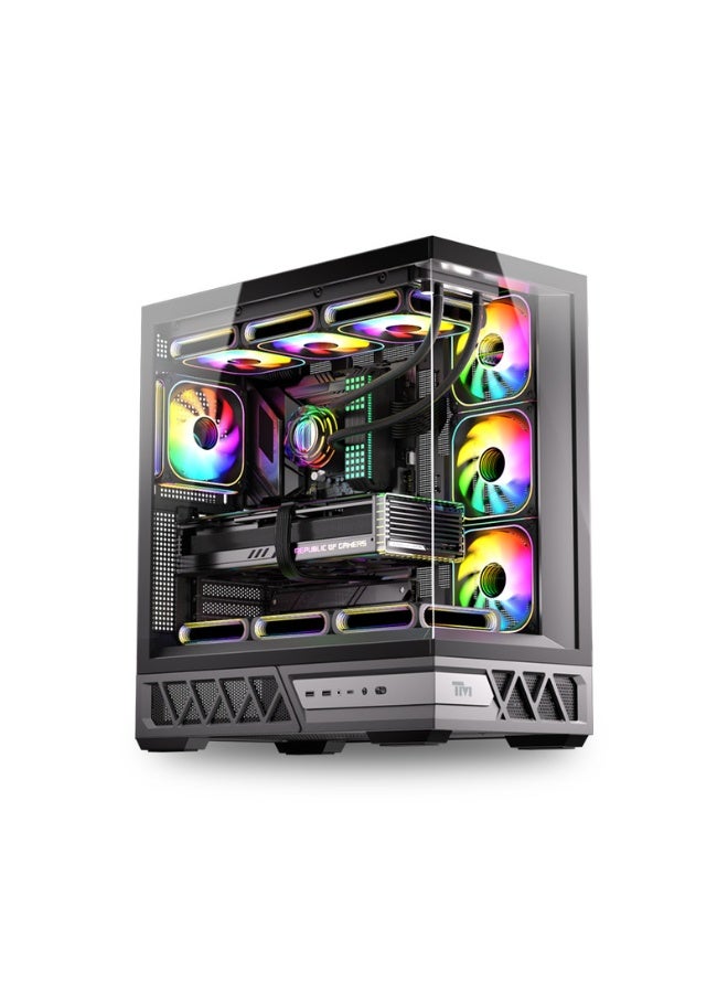 TWISTED MINDS Gaming Case, DOMINATOR Mid Tower PC Case, Tempered Glass Side Panel, ATX / M-ATX / Mini-ITX Support, High Airflow Design | TM-DOMINATOR-B black - Image 1