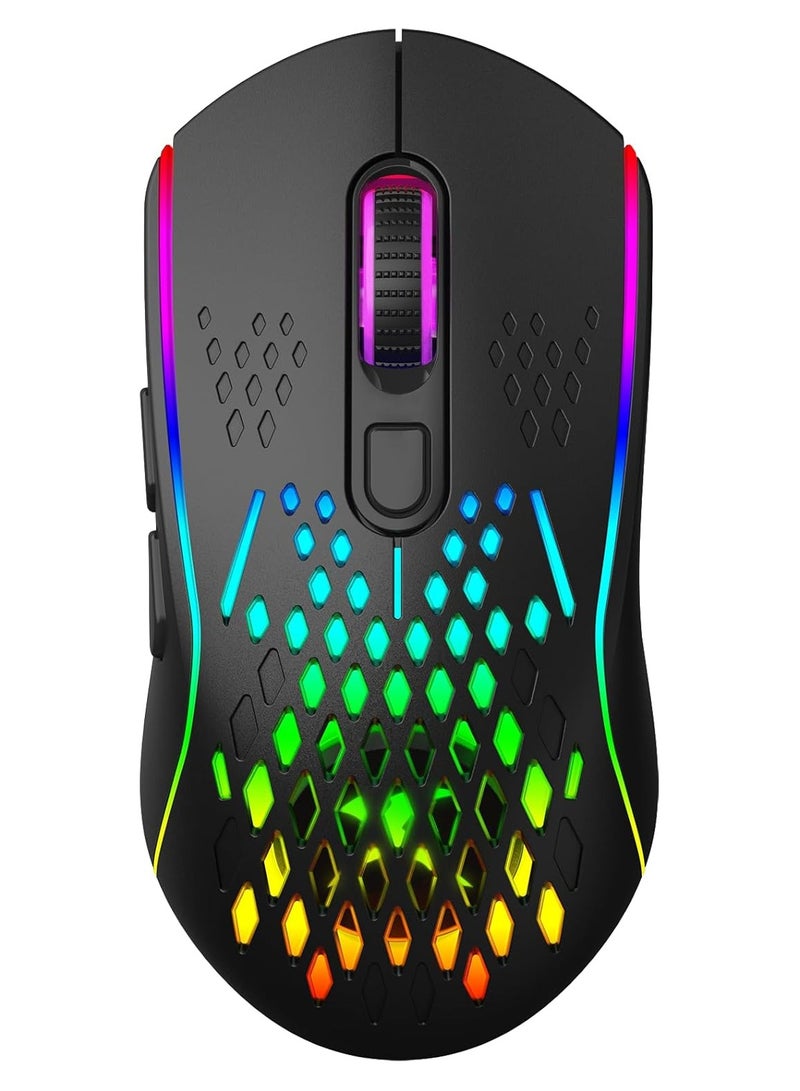 إكسترايك-مي ماوس ألعاب XRITKE ME RGB 2.4G لاسلكي + سلكي ثنائي الوضع - Image 1