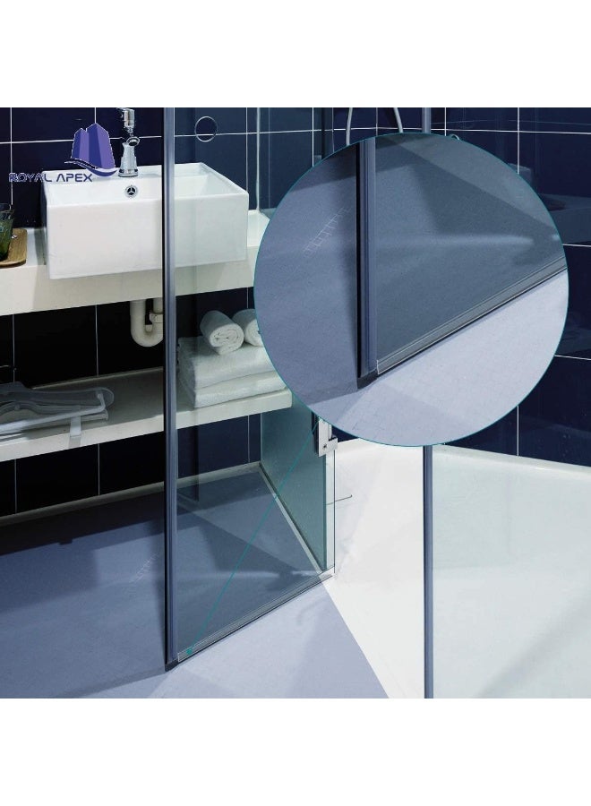 Royal Apex Translucent Weather Stripping Seal Sweep With Drip Rail, Shower Door Pvc Silicone Lip Seal Strip For 8,10,12Mm Frame-Less Glass (1 Meter X 6Pcs) (10Mm Glass, ÃÂ Shape (Center Lip))  - Image 5