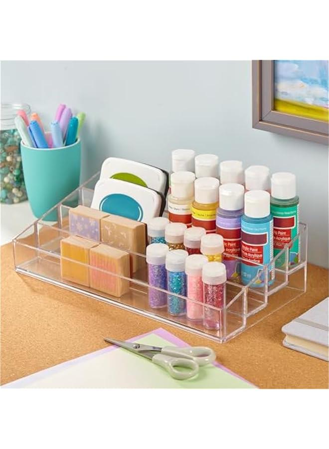 Arabest Multi-Level Nail Polish Bottle Holder | Clear Plastic Organizer Rack for up to 40 Nail Polish Bottles, Rectangular 4 Tiered Vanity Display Stand for Makeup and Eyeshadow Palettes | Made in USA  - Image 4
