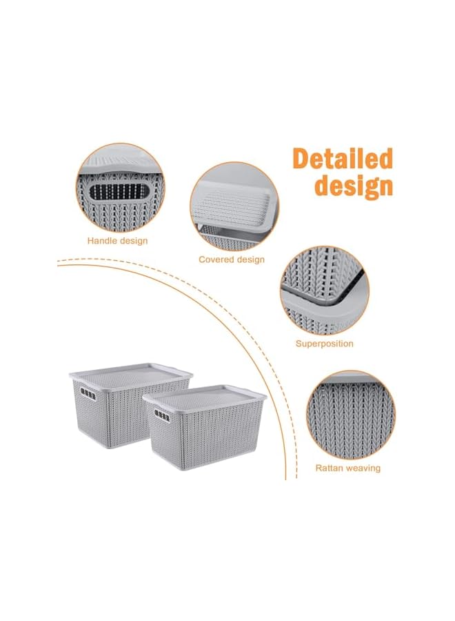 Green Tiger 2 Pack Vegetable Storage Set, Potato Onion Garlic Storage Set, Kitchen Canisters Vegetable Keeper Containers With Aerating Holes And Lid, Vegetable Storage Box Tin With Handle - Image 2