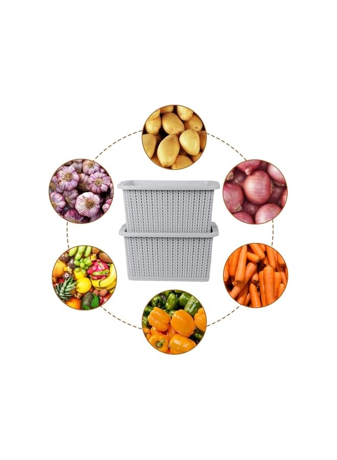 Green Tiger 2 Pack Vegetable Storage Set, Potato Onion Garlic Storage Set, Kitchen Canisters Vegetable Keeper Containers With Aerating Holes And Lid, Vegetable Storage Box Tin With Handle - Image 3