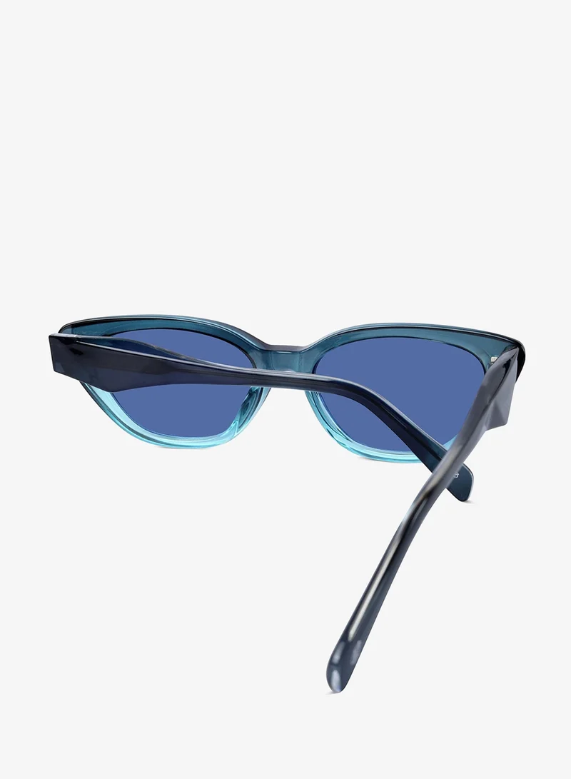 Woggles Red Pappy Thryse Blue Cateye Sunglasses