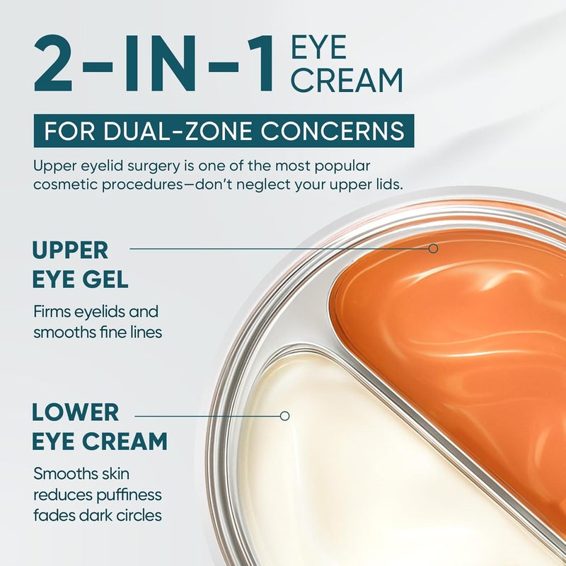 Elvira Dual Eye Cream for Dark Circles Puffiness Eye Bags Wrinkles AntiAging Tightening and Moisturizing with Advanced Retinol FivePeptide Complex and Stem Cell Extracts 068 OZ - Image 4