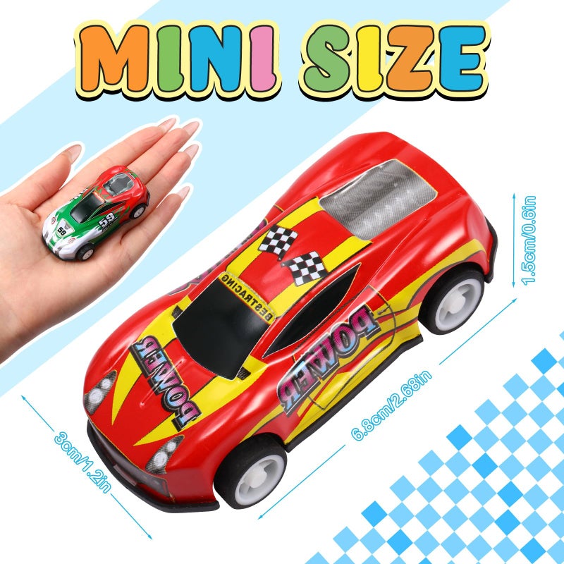 Vinsot 60 Pcs Pull Back Cars Mini Die Cast Race Cars Vehicles Bulk Favors Car Treasure Box Goodie Bag Stuffers Birthday GiftStylish - Image 3