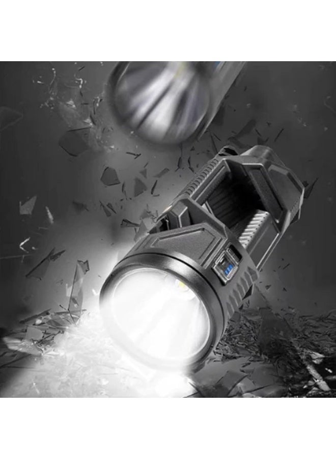 توبيز مصباح توبي الجديد المحمول الأكثر سطوعًا XHP70 القابل لإعادة الشحن LED للطوارئ، مصباح يدوي طويل المدى يعمل بالطاقة الشمسية للصيد - XHP70 TORCH - Image 4