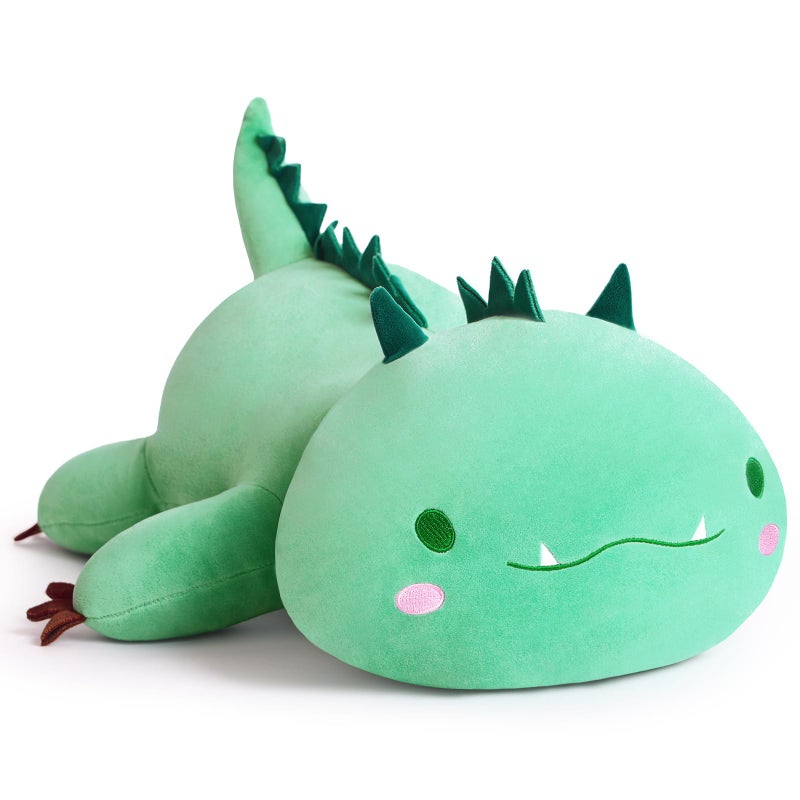 SNOWOLF Cute Dinosaur Plush Pillow Soft Dino Stuffed Animal Kawaii Plushie Toy Hugging Pillow Great Gift for Kids and Adult Birthday Valentines 20 Green - Image 3