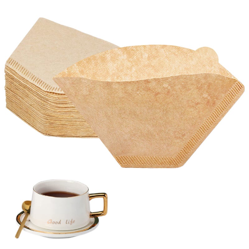 BYKITCHEN BYKITCHEN Size 4 Coffee Filters 812 Cup Set of 200 Coffee Filters 4 Cone Paper Natural Unbleached Paper Filters for Pour Over Coffee Dripper and Coffee Maker 