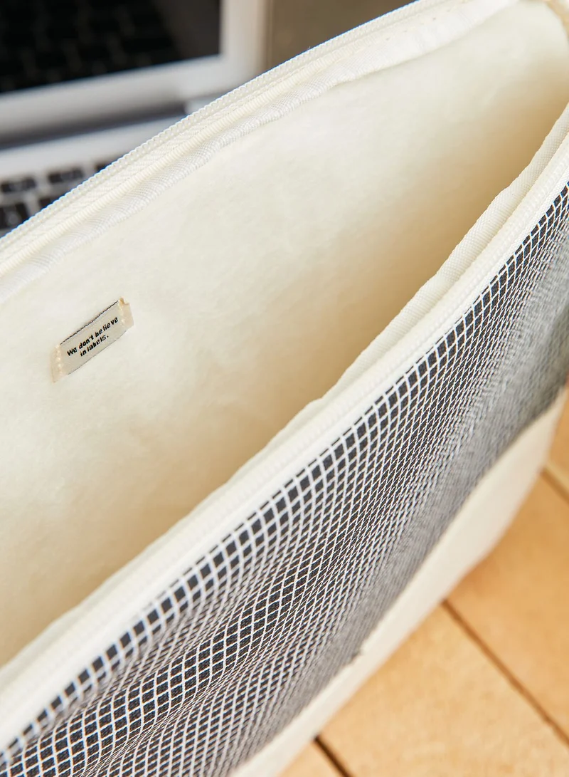 Typo 13" Grid Check Canvas Laptop Case
