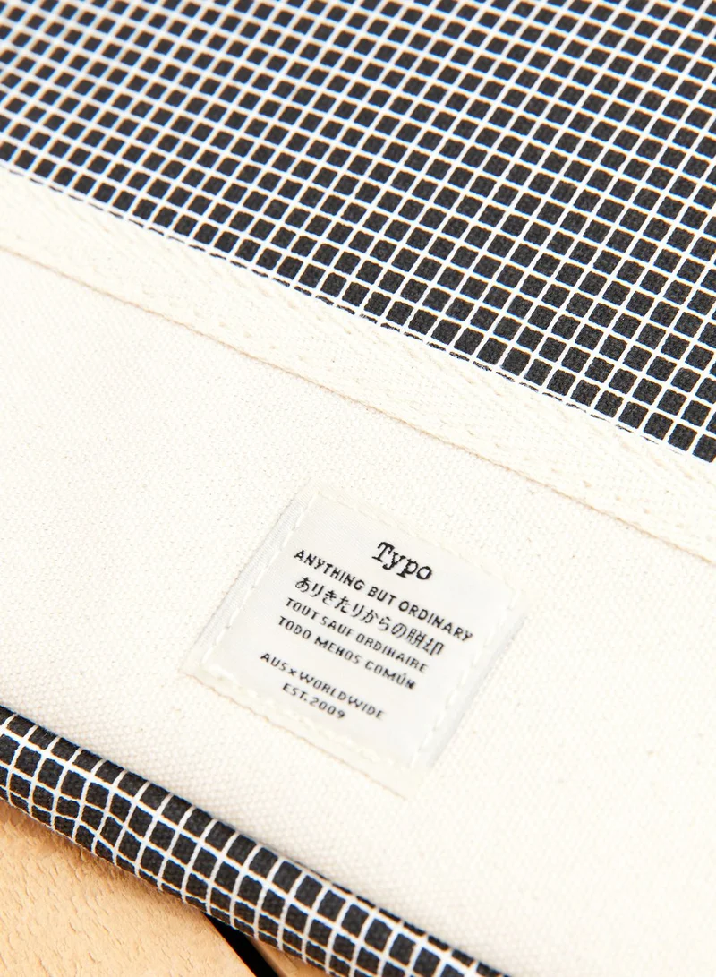 Typo 13" Grid Check Canvas Laptop Case