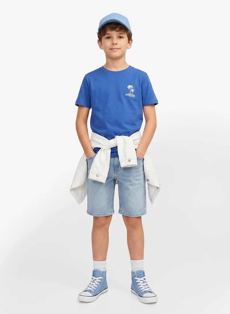جاك وجونز جونيور تيشيرت شبابي بطبعة جرافيك وياقة مستديرة