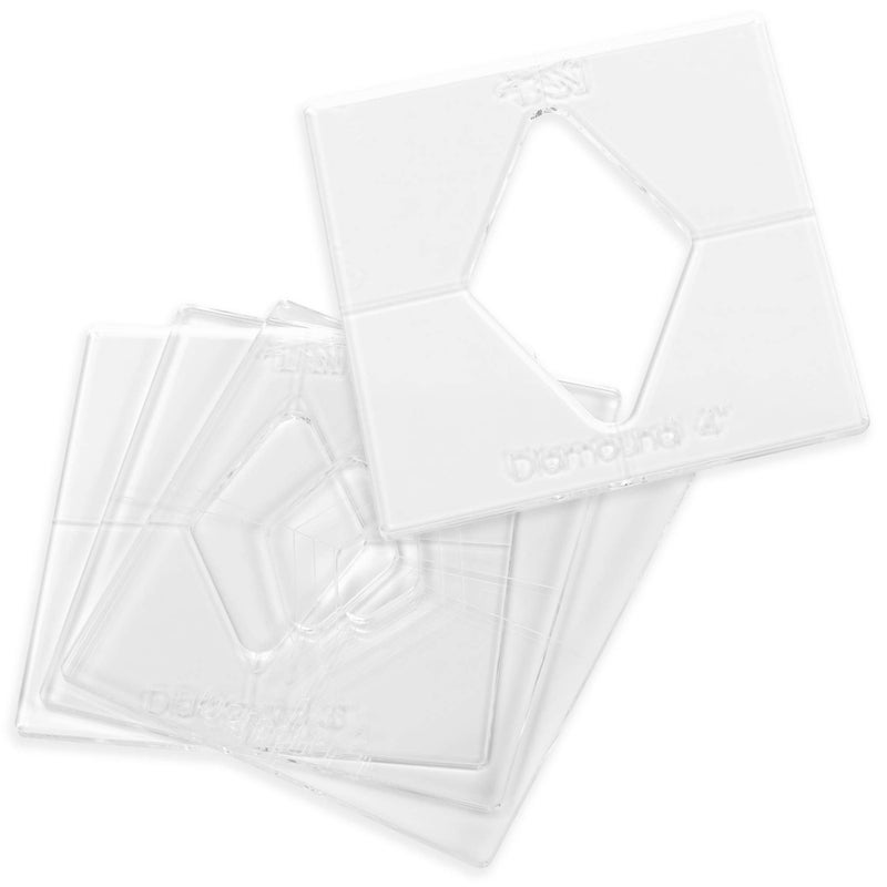 Nested Diamonds 4 to 1 Acrylic Router Inlay Templates for Precise Wood Inlay Designs by Tarter Woodworking MLIS Multiple Layer Inlay System Works with Router Inlay kit Made in USA