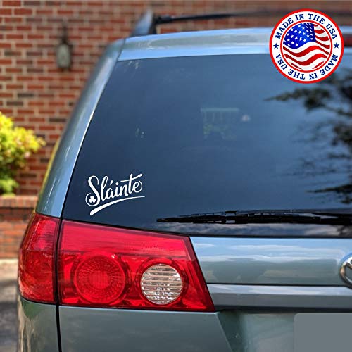 Sunset Graphics & Decals Slainte - Irish Toast Cheers Car Decal Sticker Irish | Cars Trucks Vans Walls Laptop | White | 5.5 x 4 inches | SGD000037 - Image 3