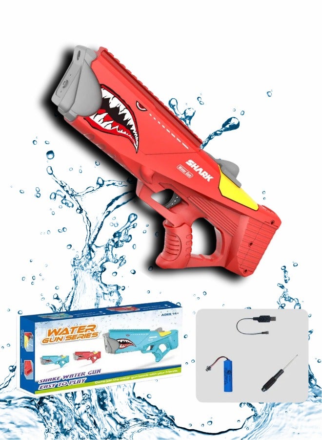 Electric Water Guns for Adults and Kids, Powerful Automatic Water Gun16.6 x 7.08 inches, 550cc Battery Operated Spray Gun Red 