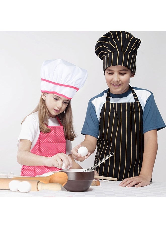 NIKITA.VIVI 11-Piece Polka Dot Kids Kitchen Cooking Play With Apron And Chef Hat Set Kitchen Toy Set for Kid, Cooking Pretend Play Kitchen Set Costume Dress Up Chef Outfit 40x38x2cm  - Image 5