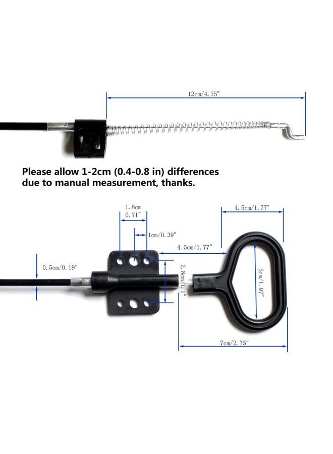 Love&Mini Recliner Replacement Parts, Sofa Reliable Release Pull Cables D-Ring Handle (2 pcs) - Image 3