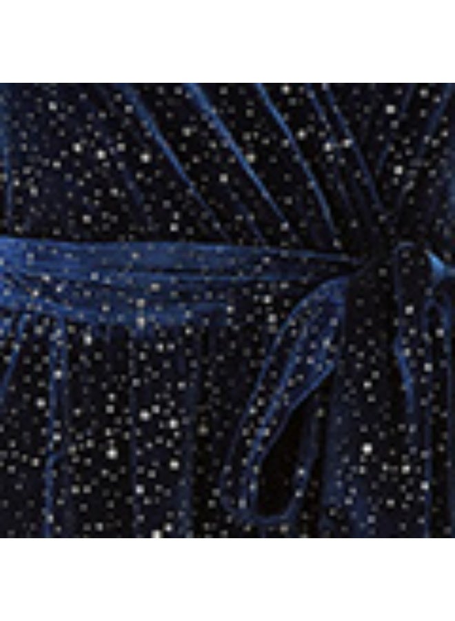 يامي فستان مخملي ملفوف - Image 4