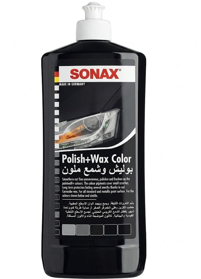sonax Polish+Wax Color black Content:500 ml Art. No.:296100