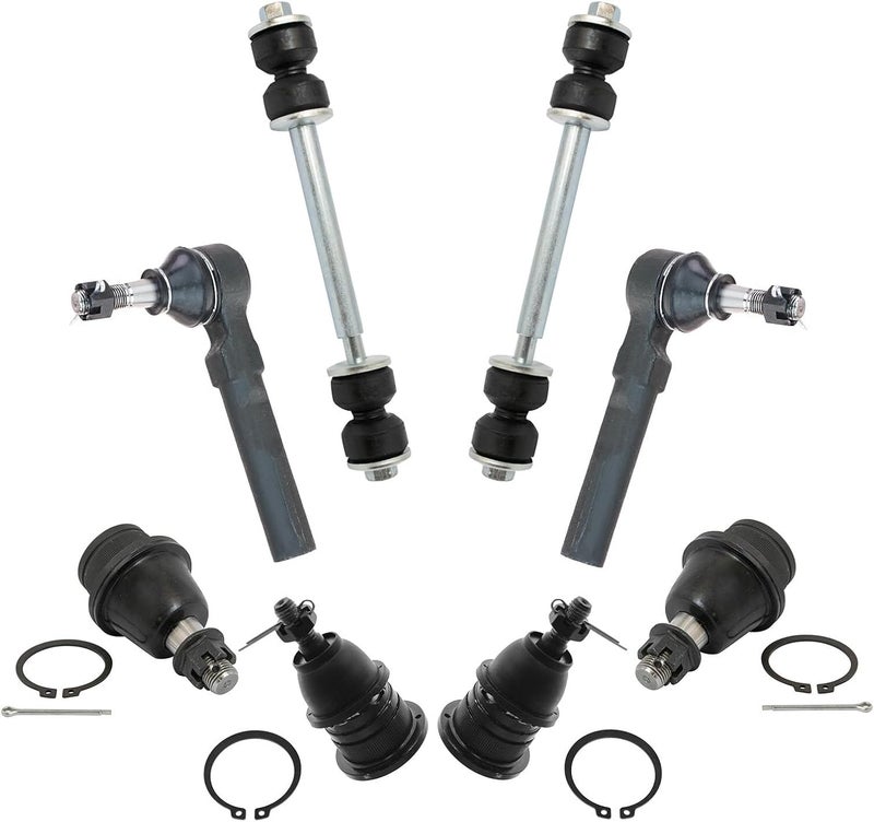 TRQ Front Steering & Suspension Kit Ball Joint Sway Bar Stabilizer Link Tie Rod Compatible with 1999-2006 Chevrolet Silverado 1500 2007 Silverado 1500 Classic GMC Sierra 1500 Sierra 1500 Classic - Image 1