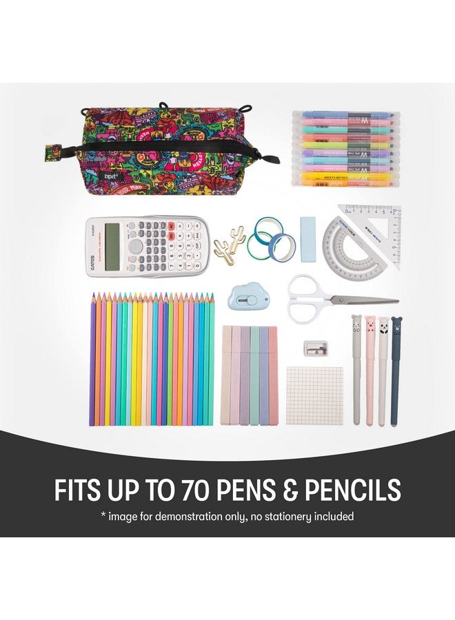 زيبيت حافظة أقلام ZIPIT Lenny | حقيبة أقلام كبيرة السعة | حقيبة أقلام للمدرسة والجامعة والمكتب (ملونة) - Image 4