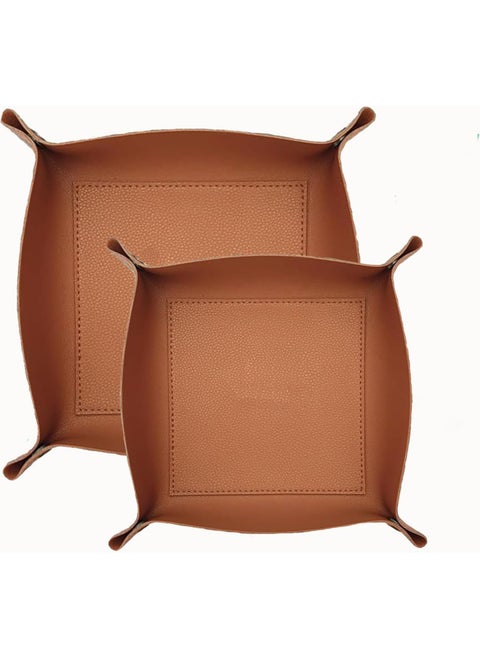 2PCS Small Valet Tray Organizer for Keys, Wallet, and Accessories, Decorative Tray for Desk or Bedroom
