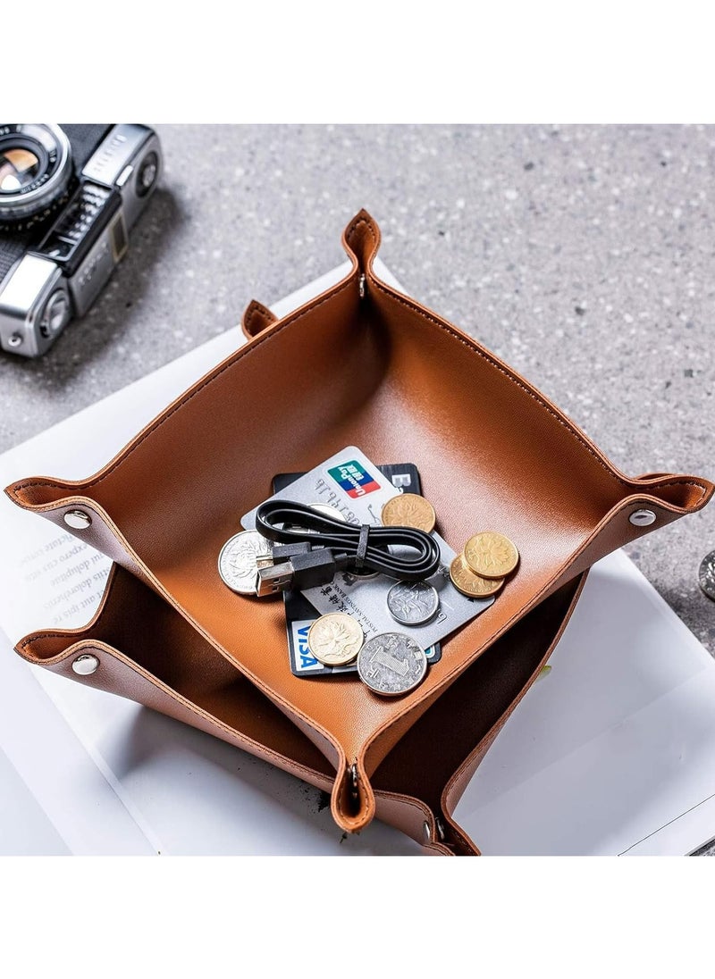 2PCS Small Valet Tray Organizer for Keys, Wallet, and Accessories, Decorative Tray for Desk or Bedroom