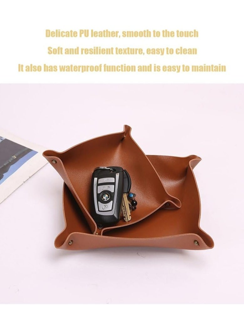 2PCS Small Valet Tray Organizer for Keys, Wallet, and Accessories, Decorative Tray for Desk or Bedroom