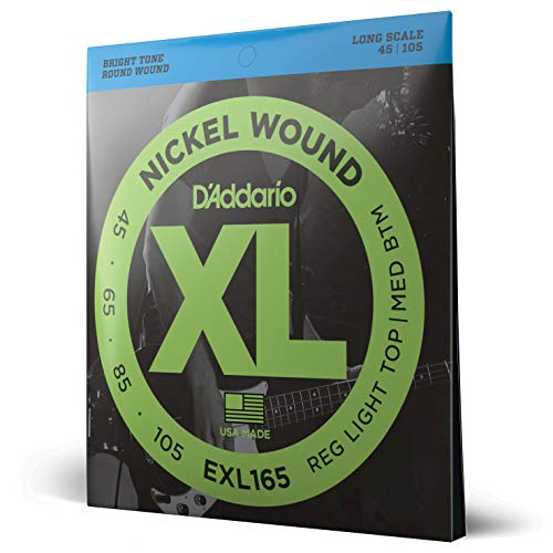 D'Addario EXL165 Nickel Wound 45-105 Custom Light Bass Guitar Strings - Image 1