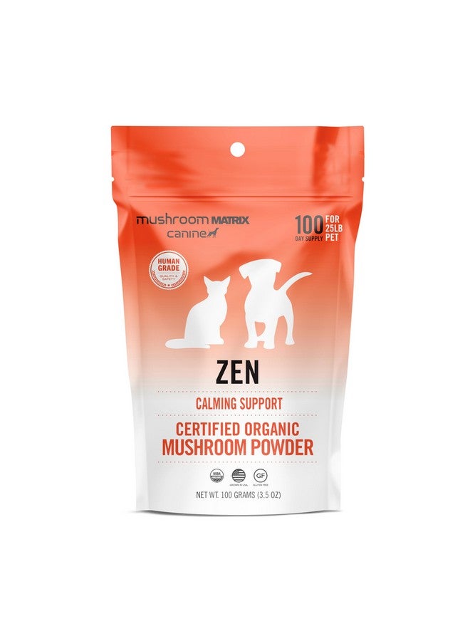 mushroom Matrix Om Mushroom Matrix Pet - Canine | Zen Matrix Mushroom Blend | USA Grown Human-Grade Organic Mushroom Powder Pet Supplement | Calming Soothing Support for Dogs & Cats | 100 Grams, 3.5 oz - Image 1