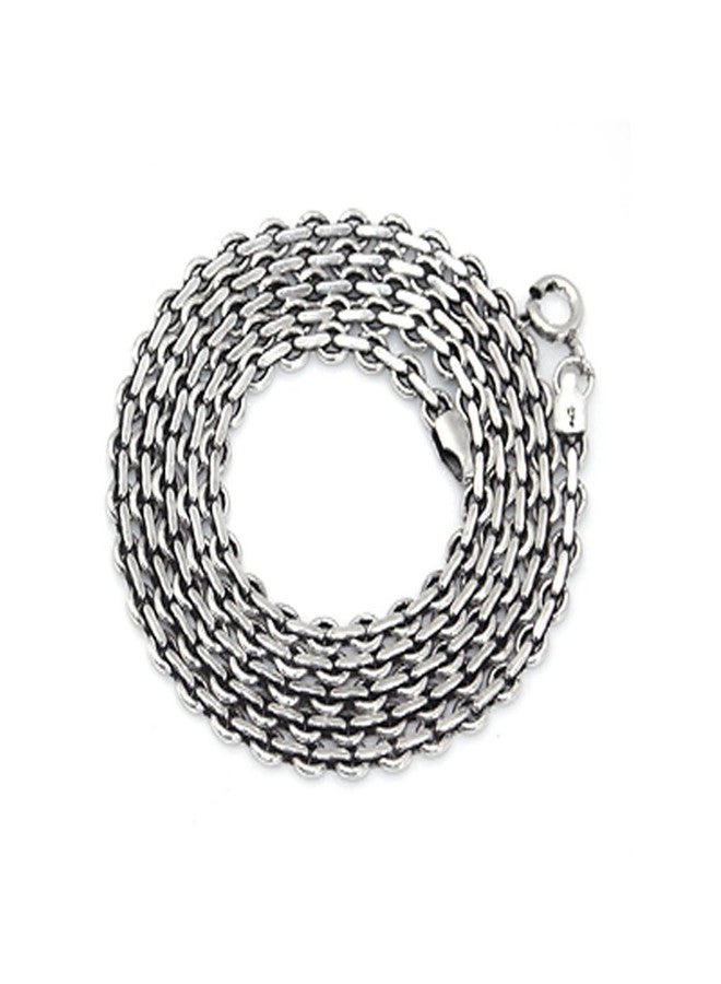 Silvershake Oxidized 3mm 925 Sterling Silver Cable Chain Necklace 22 Inch - Image 3