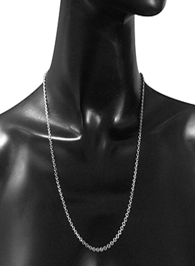 Silvershake Oxidized 3mm 925 Sterling Silver Cable Chain Necklace 22 Inch - Image 2