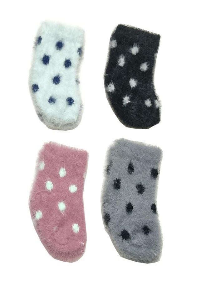 KETKAR Kids Super Soft Cozy Warm Stretchy Fuzzy Winter Ankle Length Socks For Boys Girls 1 Pairs_Pink_1-2 Years - Image 5