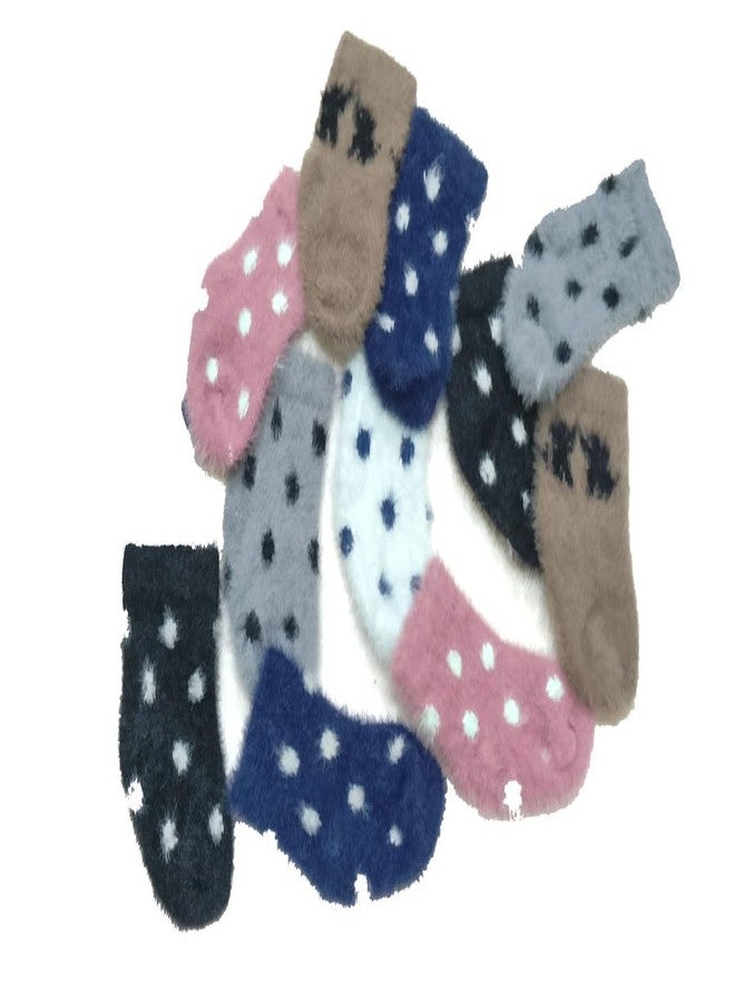 KETKAR Kids Super Soft Cozy Warm Stretchy Fuzzy Winter Ankle Length Socks For Boys Girls 1 Pairs_Pink_1-2 Years - Image 3
