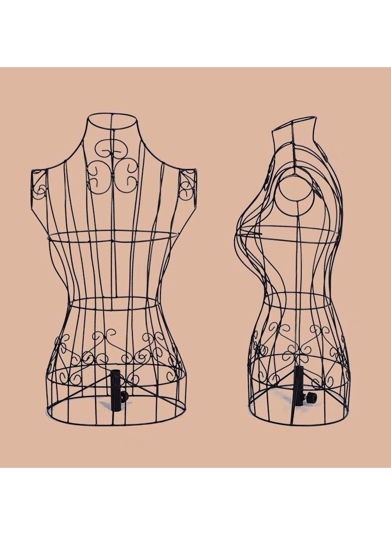 Arabest Mannequin Female Dress Form Mannequin with Adjustable Hight Torso Body Metal Mannequin Dress Model Half Body Metal Wire Female Body Mannequin For Home Shop Display Stand - Image 3