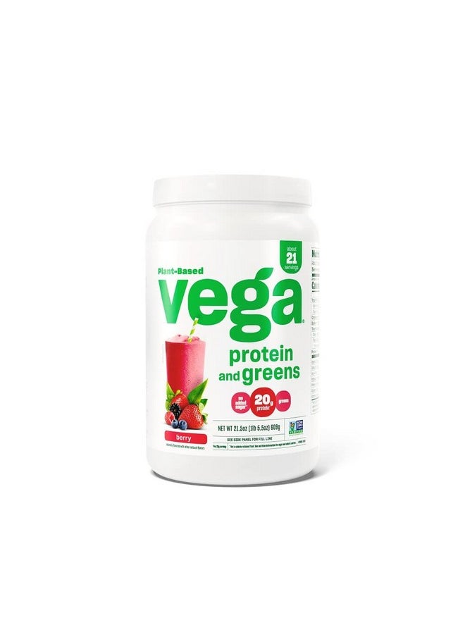Vega Vega Protein And Greens Protein Powder, Berry - 20G Plant Based Protein Plus Veggies, Vegan, Non Gmo, Pea Protein For Women And Men, 1.3 Lbs (Packaging May Vary)  - Image 1