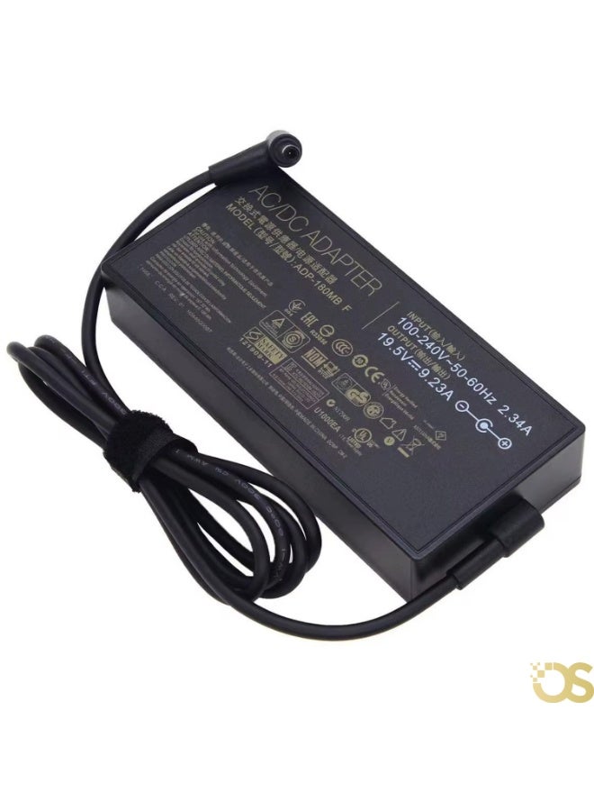 OS Laptop Charger 180W compatible with Asus  comes with a connector size (6.0x3.7mm) ASUS 6037, suitable for compatible devices with the same standard specifications, includes the adapter, safe, fast, and stable charging, with a 1-month warranty from OS STORE. - Image 1